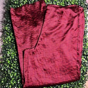 Victoria’s Secret Vintage Pajama Pants Bottoms Red Satin abstract Small